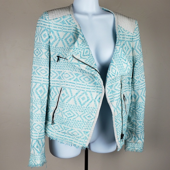 turquoise jacket zara